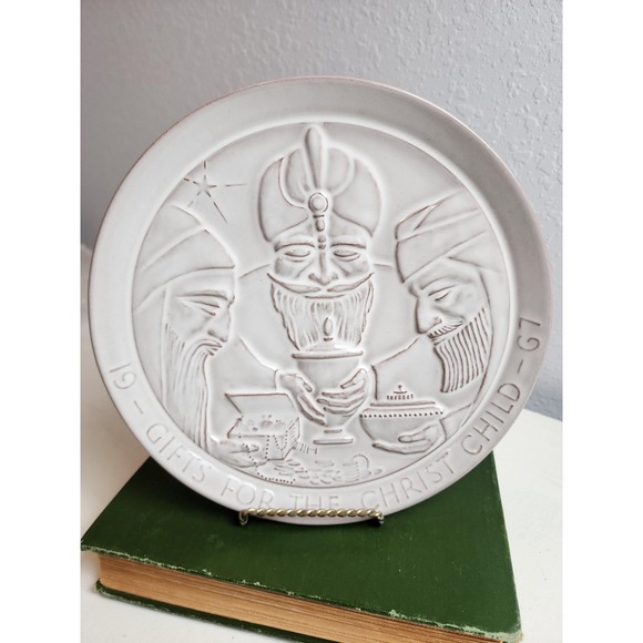 Vintage‎ Frankoma Pottery Christmas Plates-1967, 1969, 1971, &amp; 1973